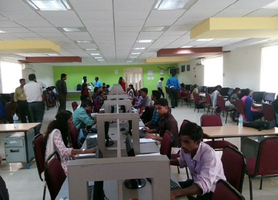 Students using the lab facility