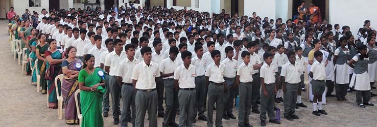Alpha Matriculation Middle School Chennai - Students in class